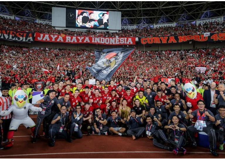 Para pemain Timnas Indonesia setelah laga versus Bahrain, Selasa (25/03/2025). (c) Bola.net/Bagaskara Lazuardi