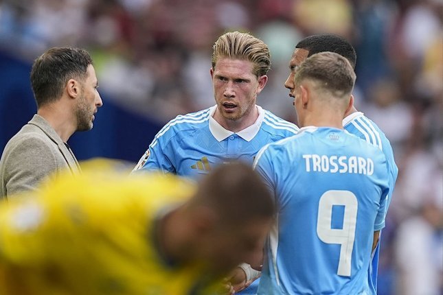 Hasil Ukraina vs Belgia di Euro 2024. (c) AP Photo/Ariel Schalit